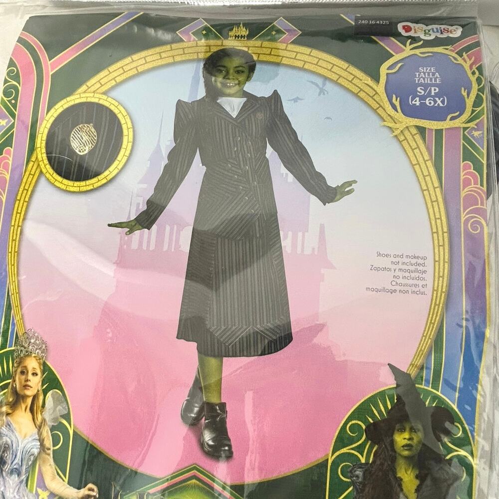Wicked Elphaba Child Costume Size S 4-6X Dress Halloween Universal NIP